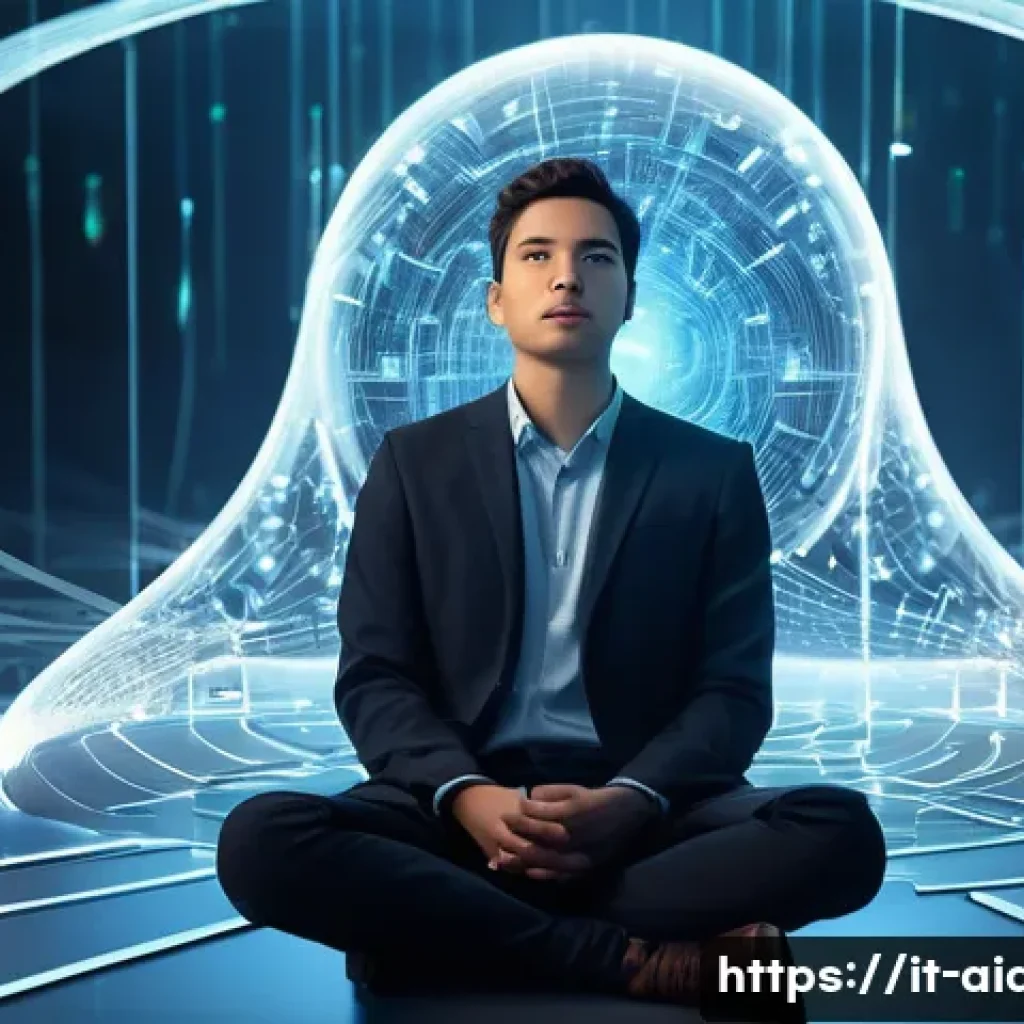 AI 개발자 커리어 개발 - **Prompt 1: The AI Explorer's Foundation**
    A solo figure, gender-neutral, perhaps a young adult ...