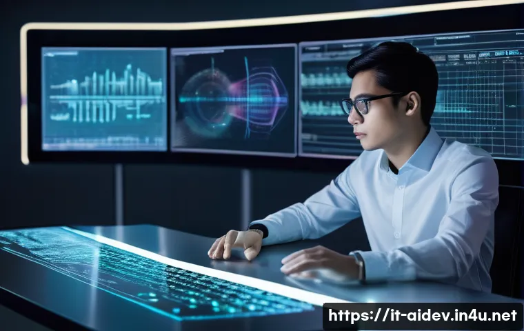 AI 개발자 자격 취득 방법 - **Prompt:** A young, determined Data Scientist, dressed in smart, casual attire including a long-sle...