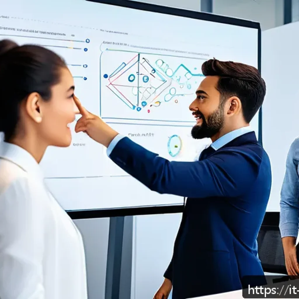 AI 개발 프로젝트 문제 해결 - A diverse team of professionals collaborating in a modern office environment focused on AI developme...